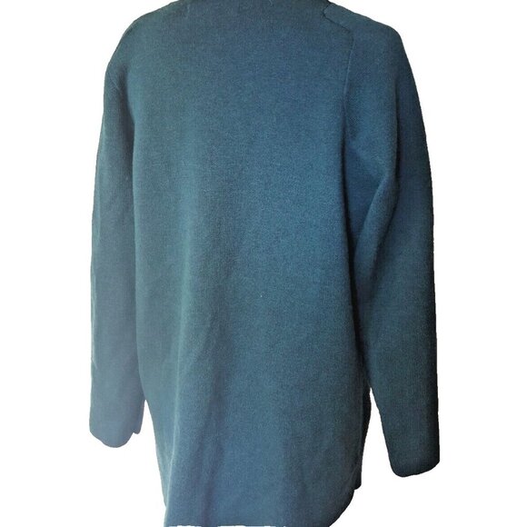 Catherine Malandrino teal boxy sweater cardigan blazer jacket XL - Picture 12 of 12
